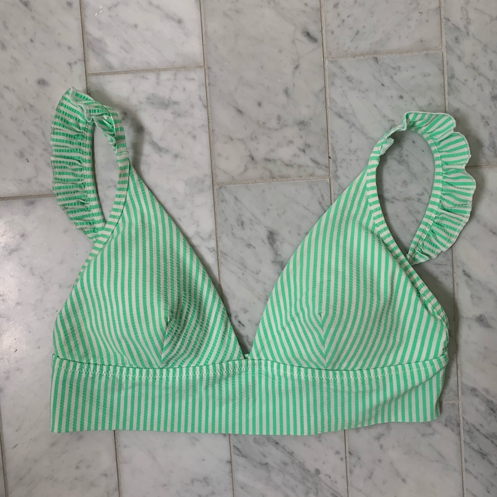 Aerie Triangle Ruffle Bikini Top